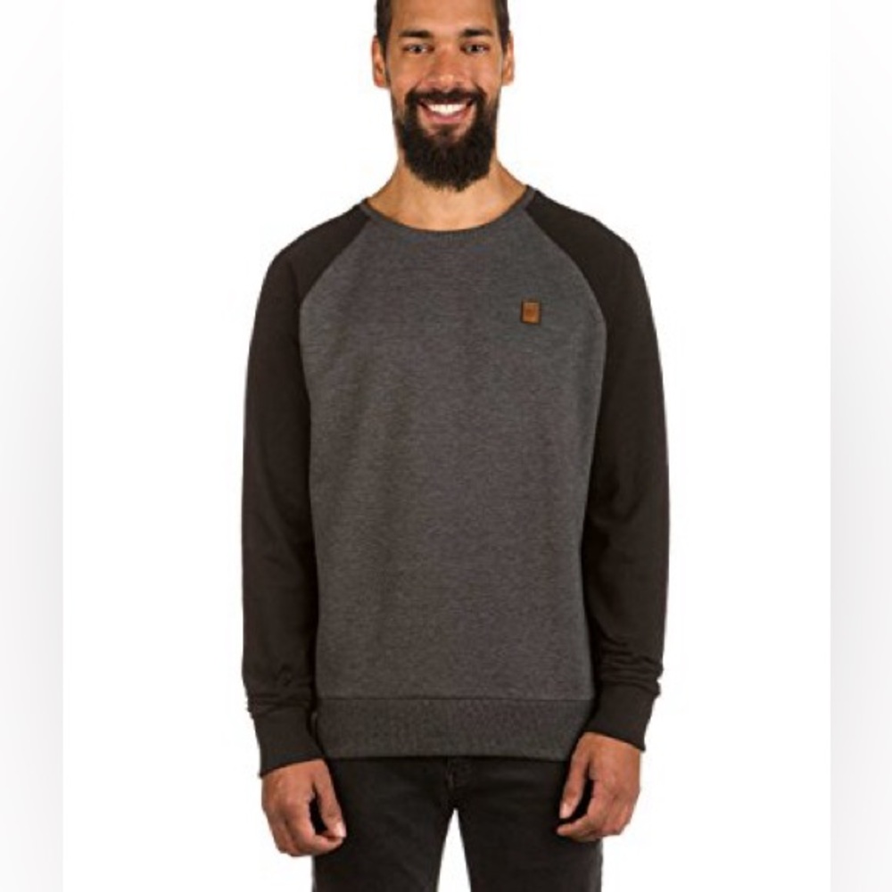 Naketano Charcoal and Black Crewneck Sweater S